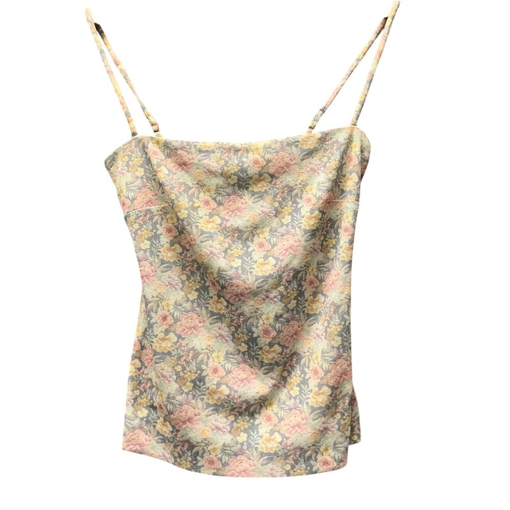 Nanushka‎ Naomi Top Floral Tapestry Tank Pullover Womens Medium Stretch